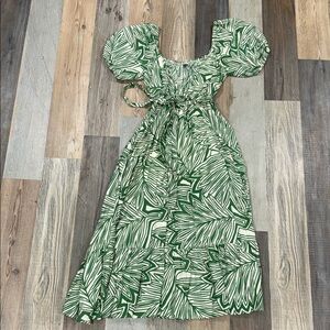 Dress Forum Green and White Maxi Dress